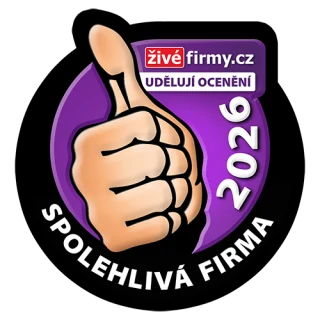 Ocenění Spolehlivá firma 2026 od portálu Živéfirmy.cz